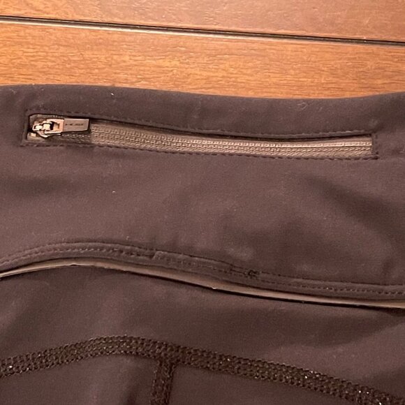 Alala Tri-Colored Mid Rise Stretch Leggings Black size Xsmall - Picture 4 of 11